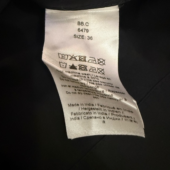 GANNI Black Cotton Poplin Mini Smock Dress IT36 - Picture 7 of 7